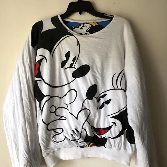 Mickey Mouse Reverse Sweatshirt Medium Retro Vintage Super Soft - Picture 1 of 4